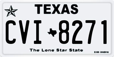 TX license plate CVI8271