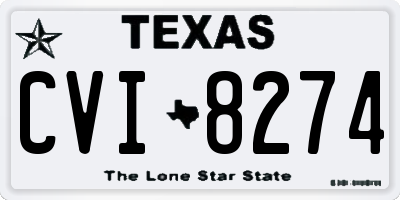 TX license plate CVI8274