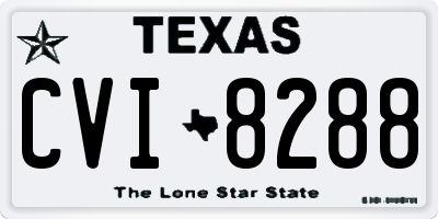TX license plate CVI8288