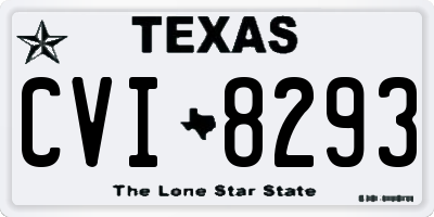 TX license plate CVI8293