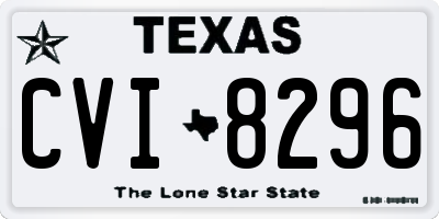 TX license plate CVI8296