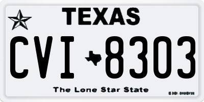 TX license plate CVI8303