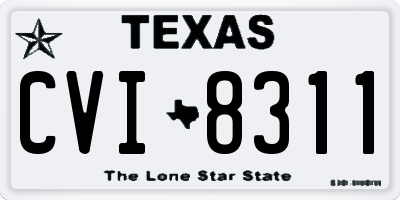 TX license plate CVI8311