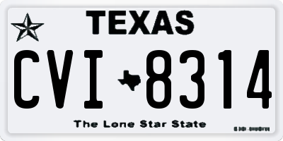 TX license plate CVI8314
