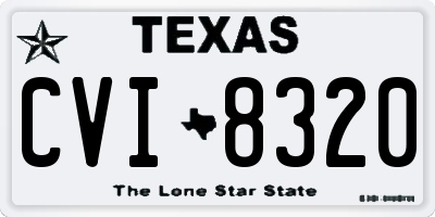 TX license plate CVI8320