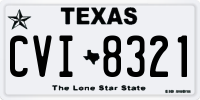 TX license plate CVI8321
