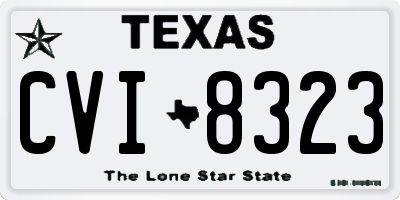 TX license plate CVI8323