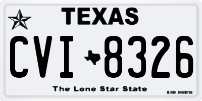 TX license plate CVI8326