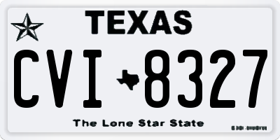 TX license plate CVI8327