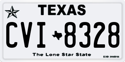 TX license plate CVI8328