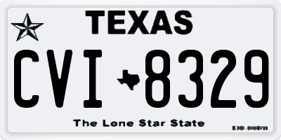 TX license plate CVI8329