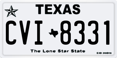 TX license plate CVI8331