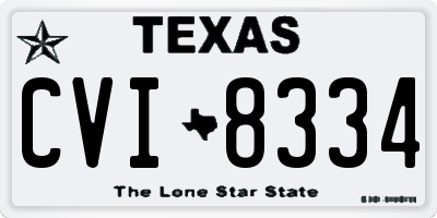 TX license plate CVI8334