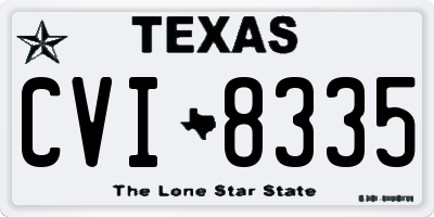 TX license plate CVI8335