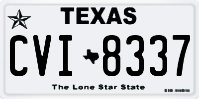 TX license plate CVI8337