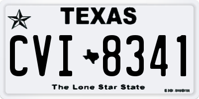TX license plate CVI8341