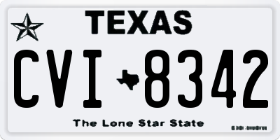 TX license plate CVI8342