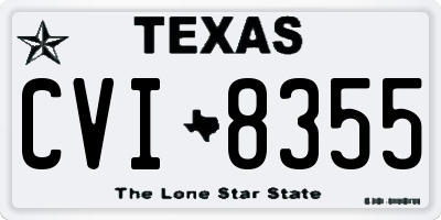 TX license plate CVI8355