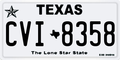 TX license plate CVI8358