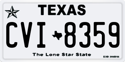 TX license plate CVI8359