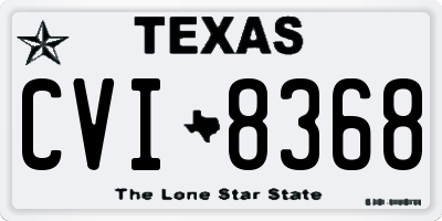 TX license plate CVI8368