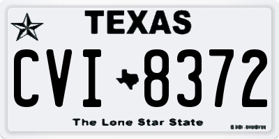 TX license plate CVI8372