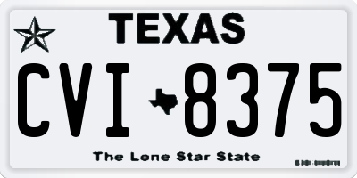 TX license plate CVI8375