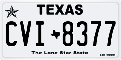 TX license plate CVI8377