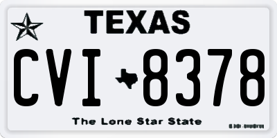 TX license plate CVI8378