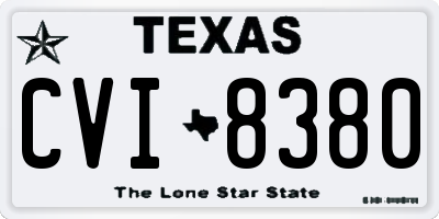 TX license plate CVI8380