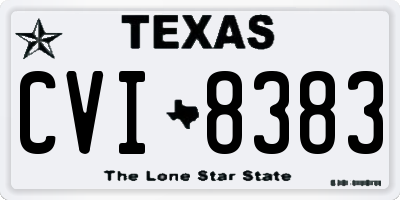 TX license plate CVI8383