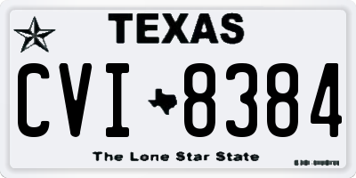 TX license plate CVI8384
