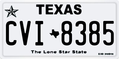 TX license plate CVI8385