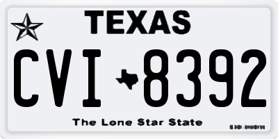 TX license plate CVI8392