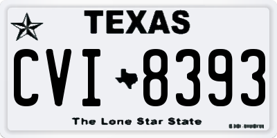 TX license plate CVI8393