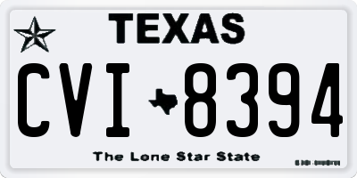 TX license plate CVI8394