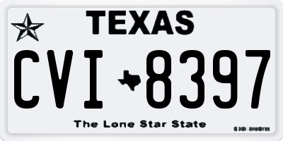 TX license plate CVI8397
