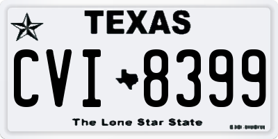 TX license plate CVI8399