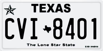 TX license plate CVI8401