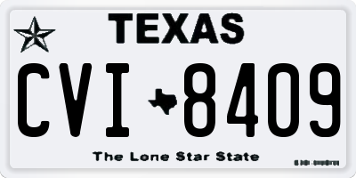 TX license plate CVI8409