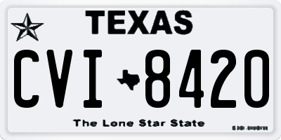 TX license plate CVI8420