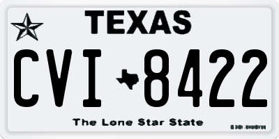 TX license plate CVI8422