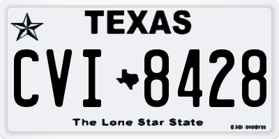 TX license plate CVI8428