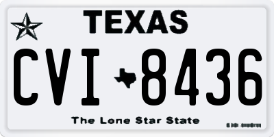 TX license plate CVI8436