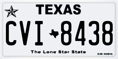 TX license plate CVI8438