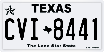 TX license plate CVI8441
