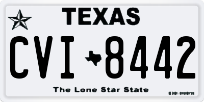 TX license plate CVI8442
