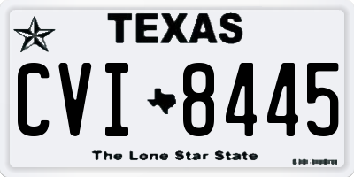 TX license plate CVI8445