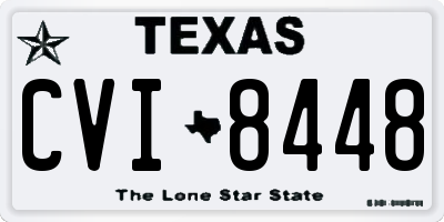 TX license plate CVI8448