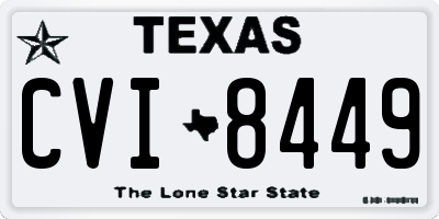 TX license plate CVI8449